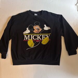 2024 Disney Parks Mickey Mouse WDW Graphic Pullover Sweatshirt Size XL